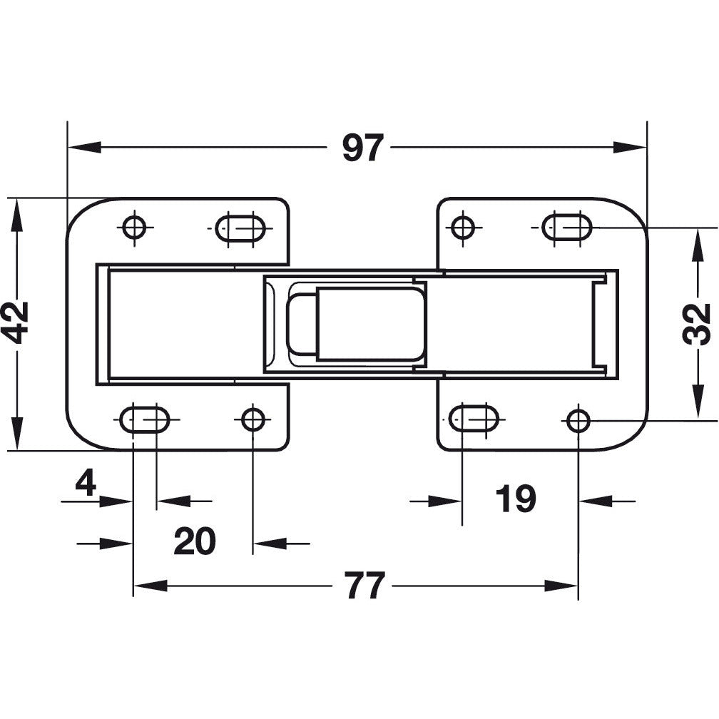 Hinge Flush fitting  Gal (single) - Fullie Hardware