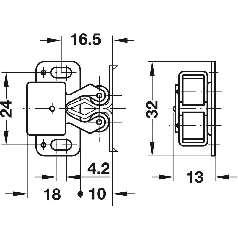 Roller Catch St,Galv finish - Fullie Hardware