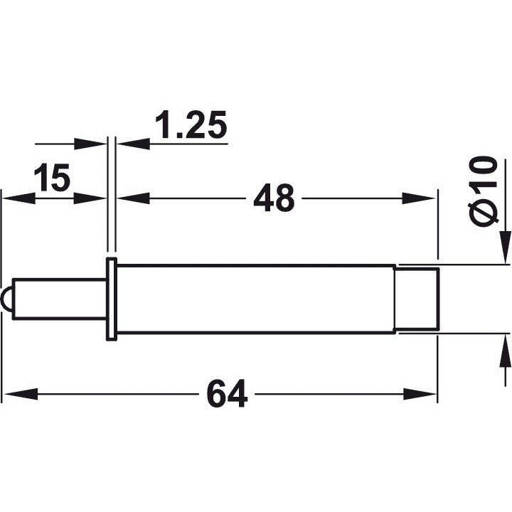 Soft Close Mechanism retrofit plunger (single) - Fullie Hardware