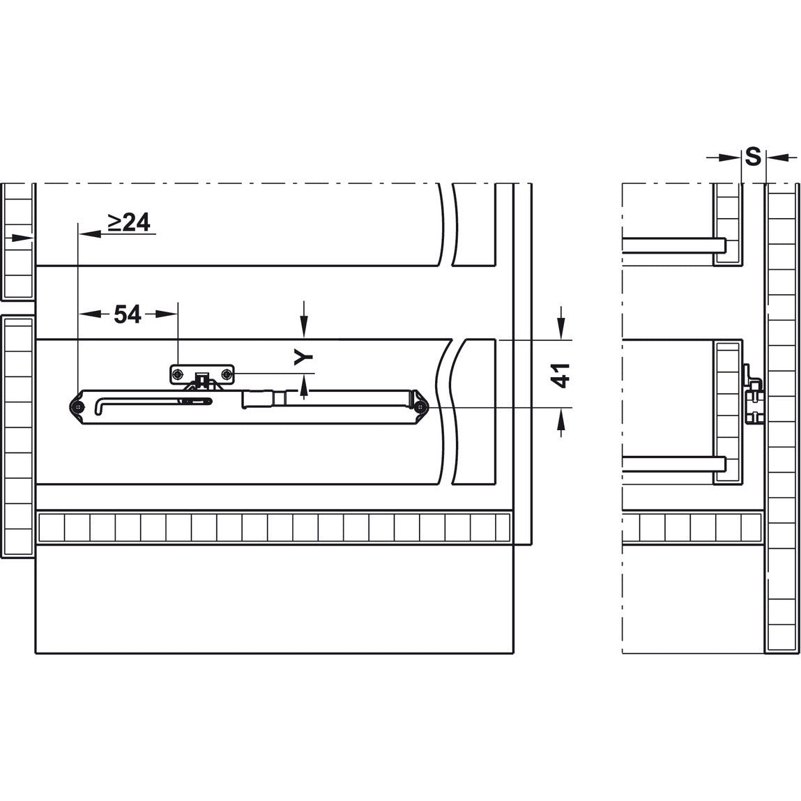Soft Close Mechanism retrofit Boxdrawer (single) - Fullie Hardware