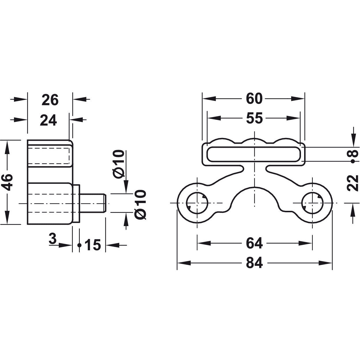 Bed Slat pocket - Fullie Hardware
