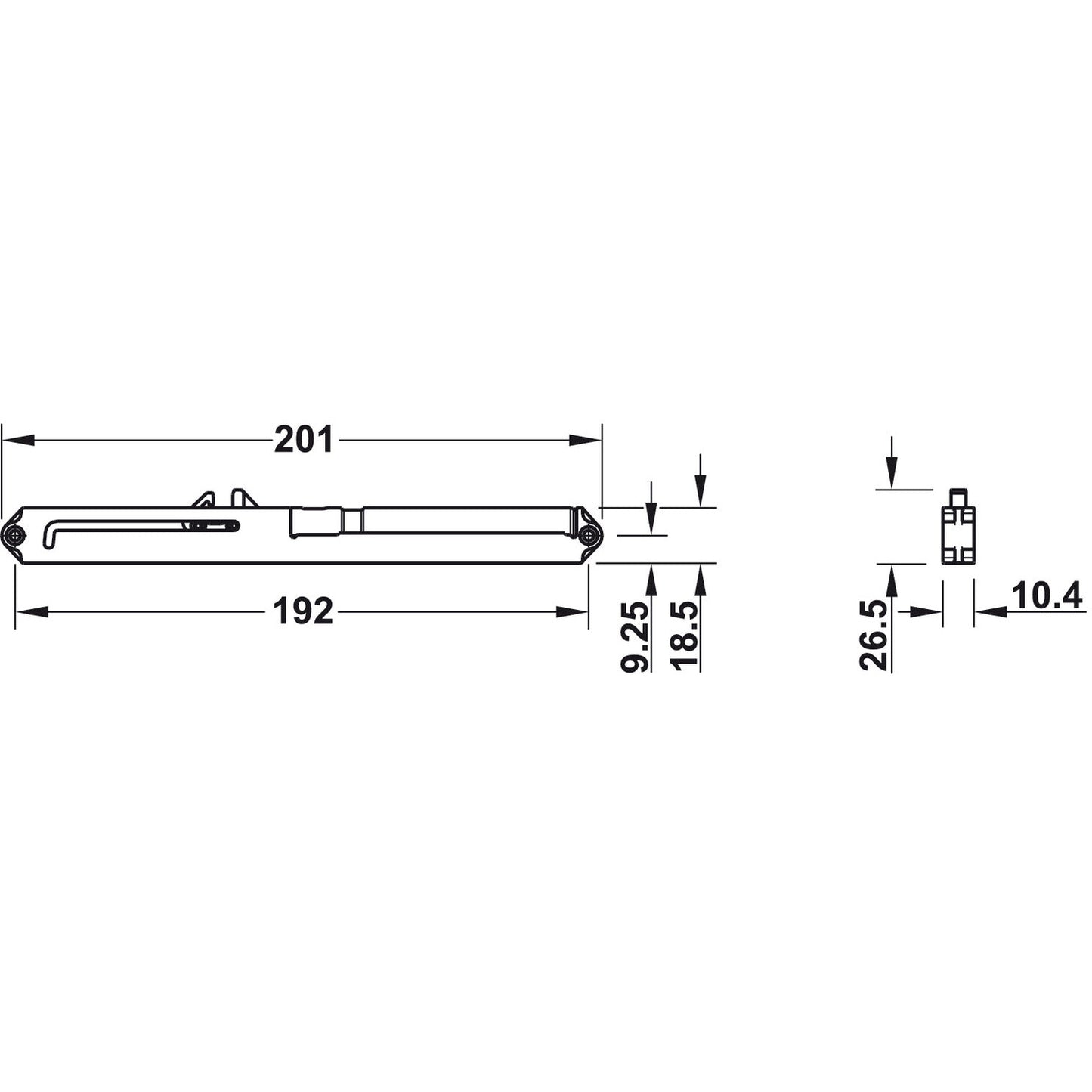 Soft Close Mechanism Metal drawer Budget (single) - Fullie Hardware
