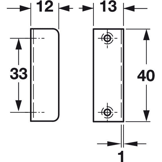 Symo Strike Plate large (1) - Fullie Hardware