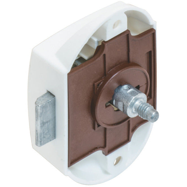 Push Button Lock Mini Dead Bolt WHITE - Fullie Hardware