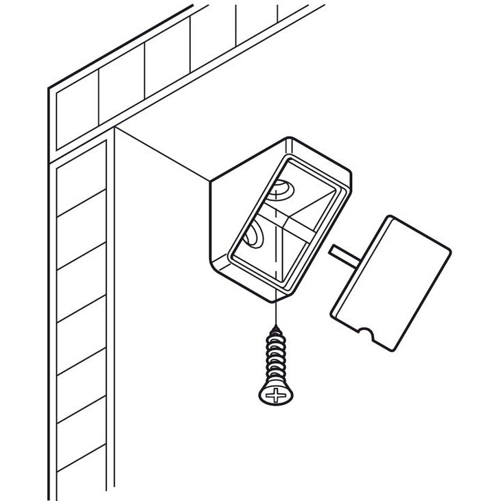 Nylon Corner Fixing Block - Fullie Hardware