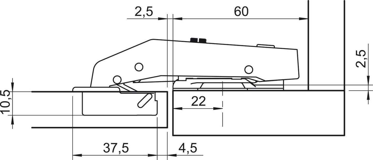 Hinge Blind 90D - soft close