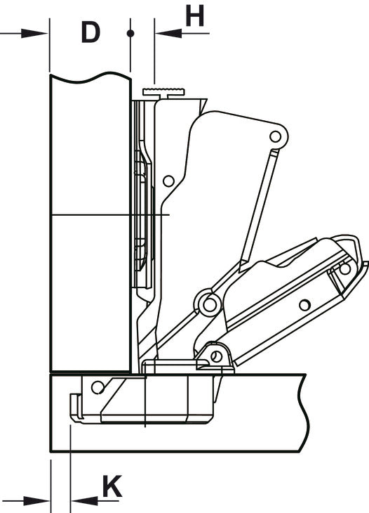 165 Degree Hinge - With or without Soft Close
