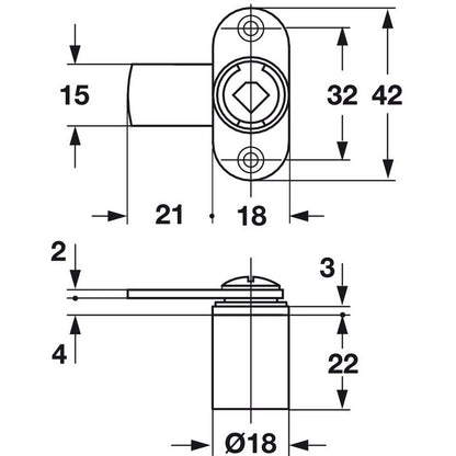 Lock Lever Door/Draw Lock