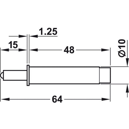 Soft Close Plunger only, (1) - Fullie Hardware