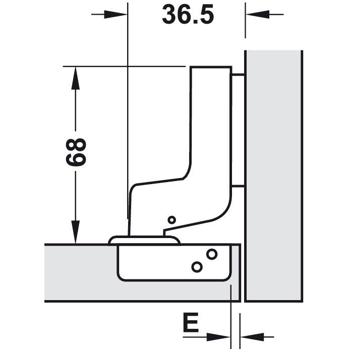 SOFT CLOSE 110 Degree Inset Hinge & Mount (single) - Fullie Hardware