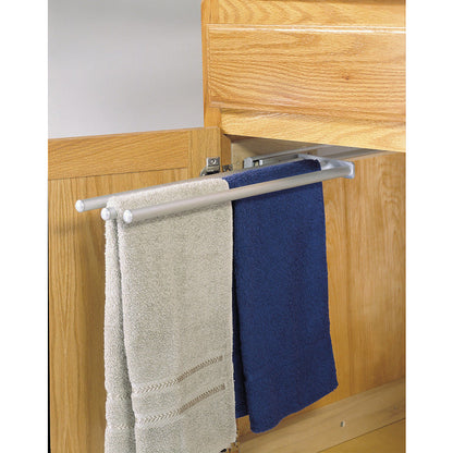 Towel Rail Pullout Silver anodised - Fullie Hardware
