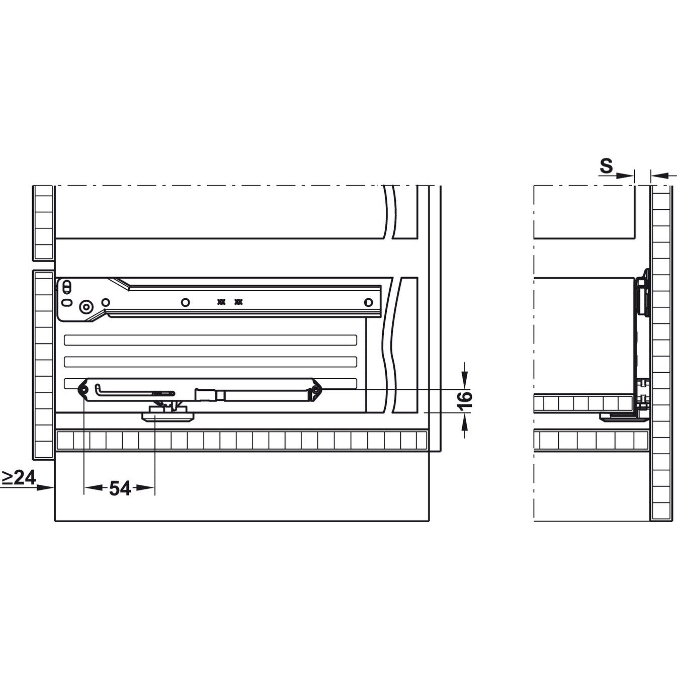 Soft Close Mechanism Metal drawer Budget (single) - Fullie Hardware