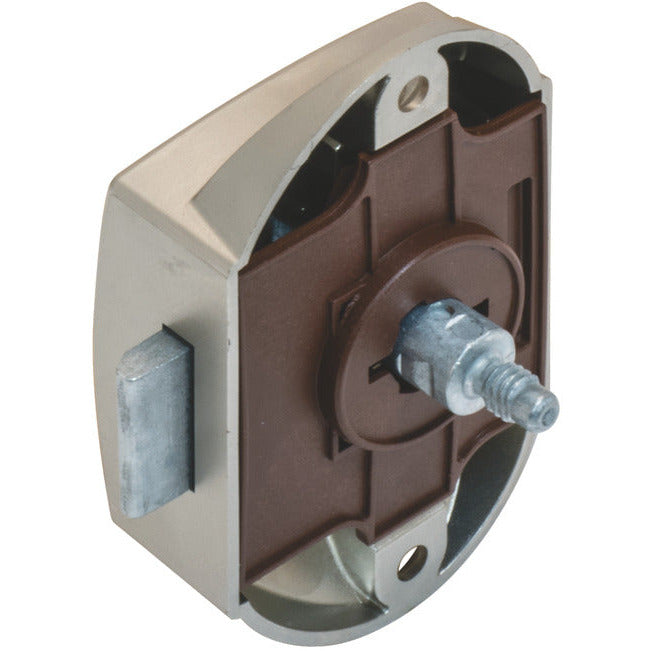 Push Button Lock SILVER With Latch - Fullie Hardware