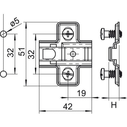 92 degree for 45-degree corner application hinge and mount - Fullie Hardware
