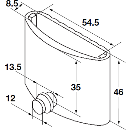 Bed Slat pocket, single dowel press fitting - Fullie Hardware
