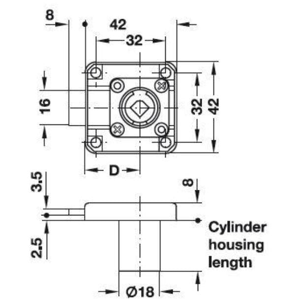 Dead bolt rim lock - Fullie Hardware