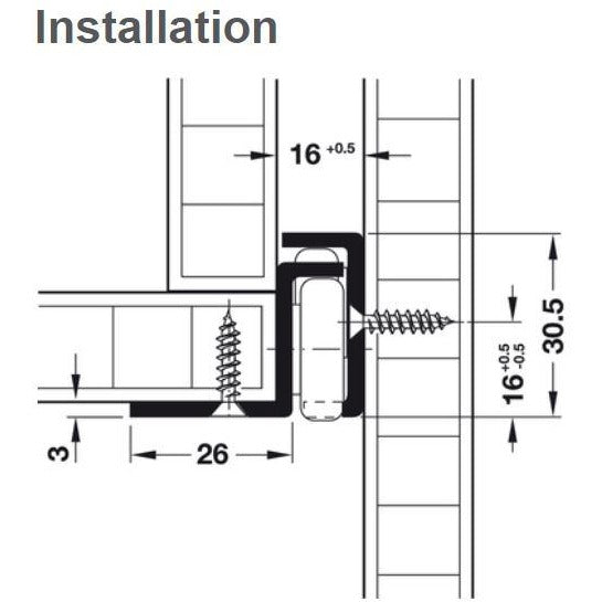 100kg  Steel Roller Runner (from 450 to1000mm closed length) - Fullie Hardware